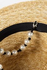 Carla Beaded Chain Straw Hat - Image 5