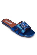 Cathy Rhinestone Decor Slide Sandals - Image 5