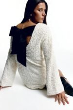 Coral Sequins Tie-back Mini Dress - Image 3