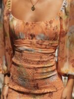 Dana Printed Smock Bodycon Mini Dress - Image 6