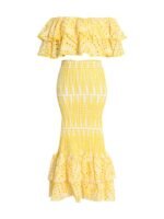 Dolly Embroidered Lace Tiered Ruffle Maxi Dress Set - Image 5