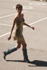 Dreda Metallic Cowl Neck Mini Slip Dress - Image 5