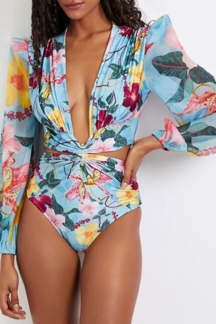 Dulcie Printed Ruffle Two-pieces Swim Set