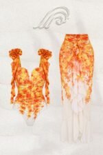 Effie Printed Ruffle Two-pieces Swim Set