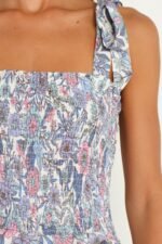 Elanore Printed Shirred Bodice Maxi Dress - Image 7