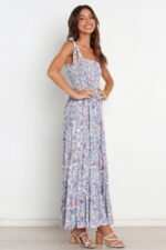 Elanore Printed Shirred Bodice Maxi Dress - Image 3