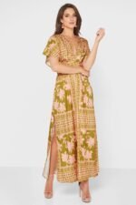 Eunice Printed V-neck Maxi Dress - Image 2