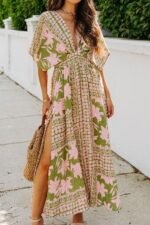 Eunice Printed V-neck Maxi Dress - Image 8