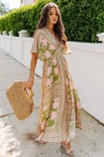 Eunice Printed V-neck Maxi Dress - Image 5