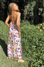 Fanny Embroidered Sequins Backless Maxi Dress - Image 5