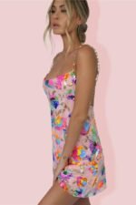 Fanny Embroidered Sequins Backless Mini Dress - Image 8