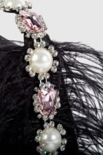 Feather Diamante Satin Bento Bag - Image 3