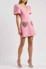 Felicia Diamante Heart Mini Dress - Image 2