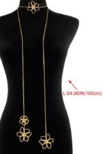 Flower Metal Chain Necklace - Image 7