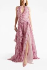 Gabrielle Halterneck Ruffle Maxi Dress - Image 2