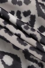 Gail Printed V-neck Belted Chiffon Mini Dress - Image 9