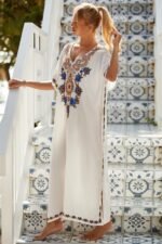 Gene Embroidered Maxi Kaftan - Image 2