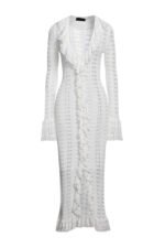 Georgia Ruffled Crochet Midi Dress - Image 8