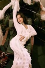 Georgia Ruffled Crochet Midi Dress - Image 5