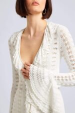 Georgia Ruffled Crochet Midi Dress - Image 2