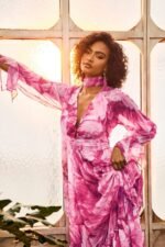 Gilda V-neck Chiffon Maxi Dress - Image 6