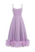 Gloria Ruffle A-line Slip Midi Dress - Image 4