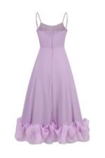 Gloria Ruffle A-line Slip Midi Dress - Image 5