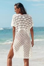 Gwen V-neck Crochet Cover-up - Image 2