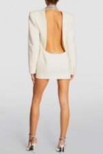 Hedy Diamante V-neck Backless Blazer Dress - Image 7