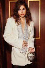 Hedy Diamante V-neck Backless Blazer Dress - Image 10