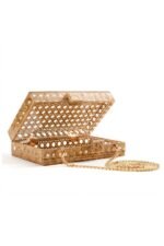 Hollow Out Wicker Acrylic Clutch Bag - Image 7