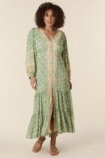 Ina Splice Printed Button Up Maxi Gown Dress - Image 6