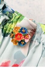 Ivy Printed Shirred Bodice Flare Mini Dress - Image 6