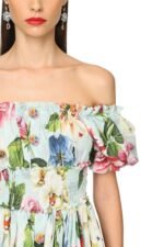 Ivy Printed Shirred Bodice Flare Mini Dress - Image 5