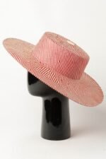 Janey Stripe Braid Boater Hat - Image 3