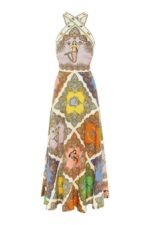 Janice Printed Halterneck Maxi Dress - Image 7