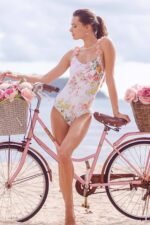 Jean Printed Ruffle Twp-pieces Swim Set - Image 2