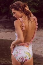 Jean Printed Ruffle Twp-pieces Swim Set - Image 3