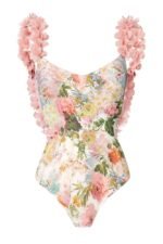 Jean Printed Ruffle Twp-pieces Swim Set - Image 5