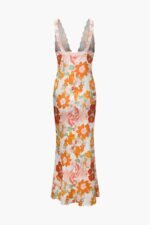 Jill Printed V-neck Lace Maxi Dress - Image 13