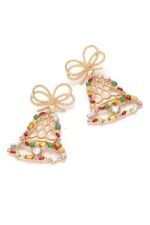 Jingle Bells Diamante Drop Earrings - Image 2