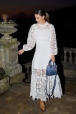 Joa Embroidered Lace Trimmed Flare Maxi Dress - Image 13