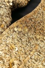 Kimberley Collared Metallic Sequins Jacket - Image 12