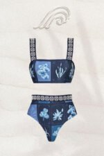 Kara Algae Printed Three-piece Swim Set - Image 2