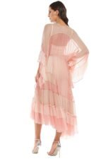 Katie Mesh Gradient Pink Midi Maxi Dress - Image 3