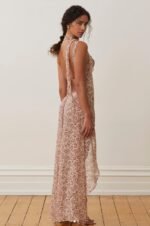 Kay Printed Backless Slit Sheer Maxi Dress - Image 3