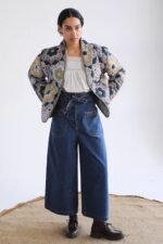 Kaylani Floral Printed Convertible Quilted Jacket