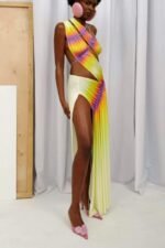 Kendra Tie Dye Wrap-around Maxi Dress - Image 7