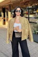 Kimberley Collared Metallic Sequins Jacket
