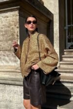 Kimberley Collared Metallic Sequins Jacket - Image 8